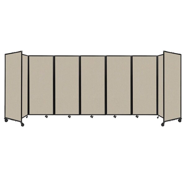 Room Divider 360 Folding Portable Partition 19'6" x 6'10" Sand Fabric